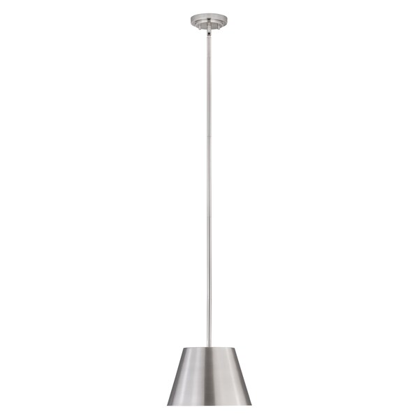 Z-Lite Lilly Pendant, 1-Light, 12 In.W x 9.5 In.H, Brushed Nickel/Brushed Nickel 2307-12BN - main